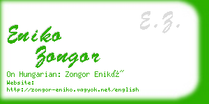 eniko zongor business card